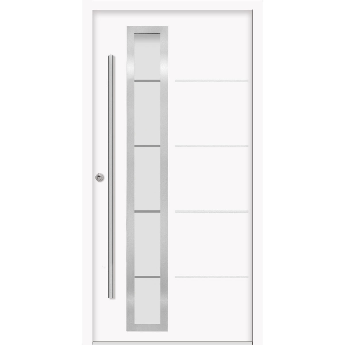 SplenDoor  Premium-Haustür Passivedoor Uppsala RC2 energiesparend einbruchsicher weiss 100 x 210 cm links Bild 1