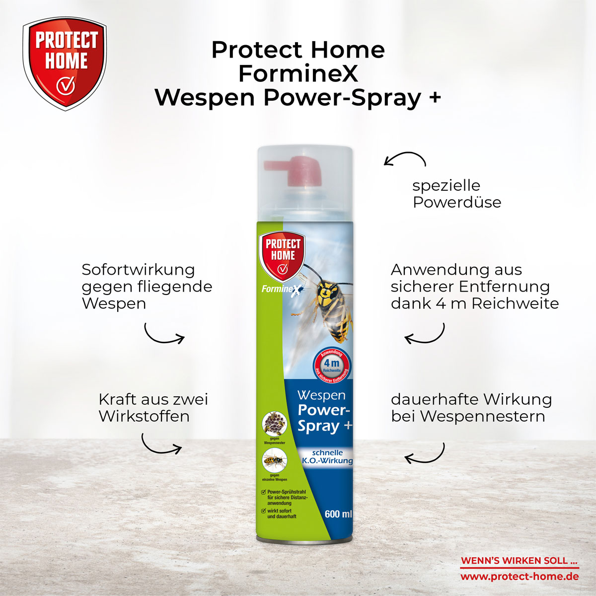 PROTECT HOME Forminex Wespen-Powerspray 600 ml Bild 2