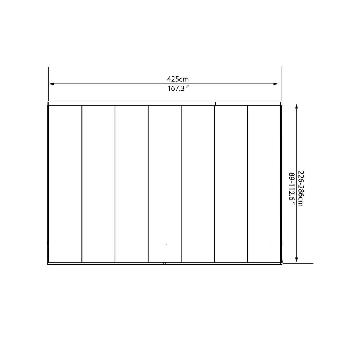 Palram Terrassenüberdachung Feria 425 x 300 cm weiß Bild 9