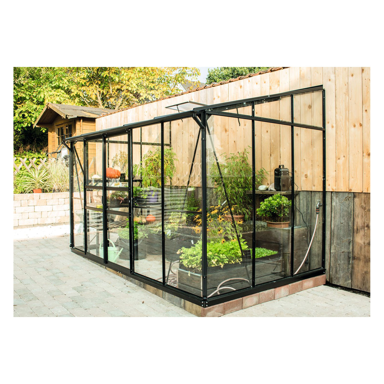 Vitavia Gewächshaus Osiris 5200 5,2m² 3 mm Einscheibensicherheitsglas schwarz