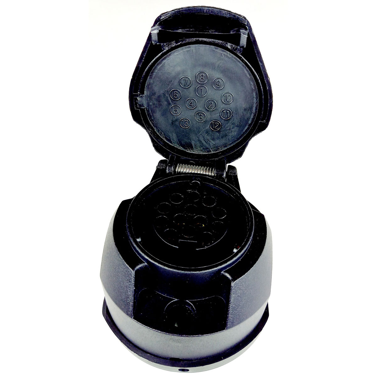 Unitec Anhänger-Steckdose schwarz 7 x 6,5 x 5,5 cm 13-polig Bild 1