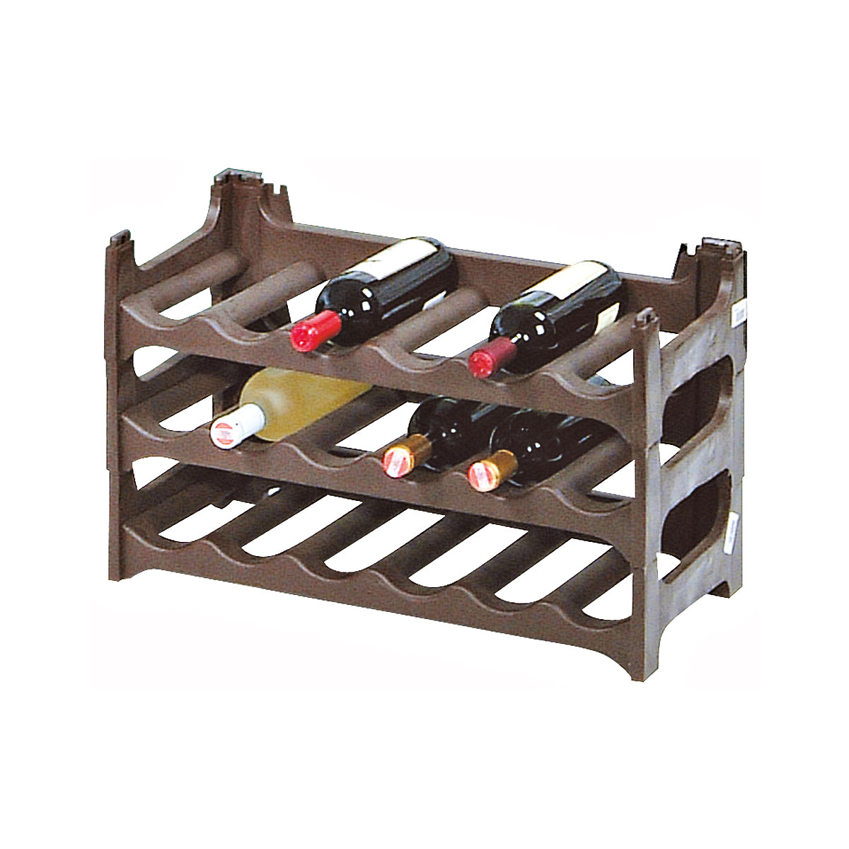 Flaschenregal für 6 Flaschen stapelbar anthrazit Bild 2