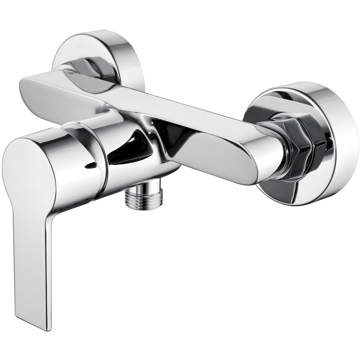 Basic Duscharmatur Arles chrom 1/2"-Brauseanschluss inkl S-Anschlüssen und Rosetten