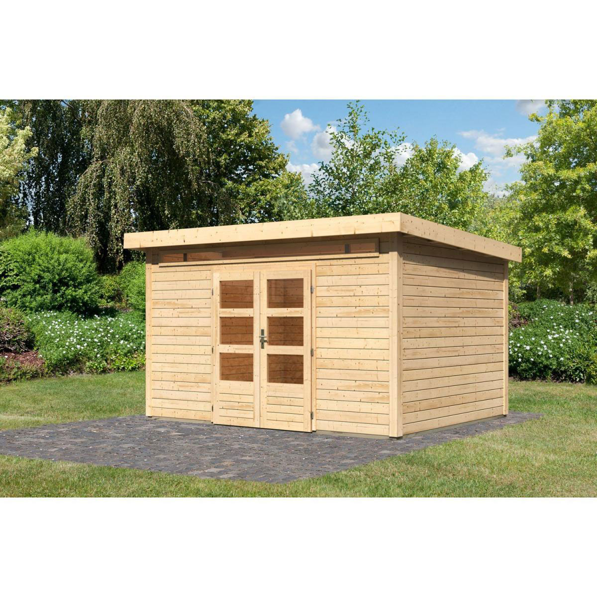 Karibu Gartenhaus Kandem 9 naturbelassen Bild 1