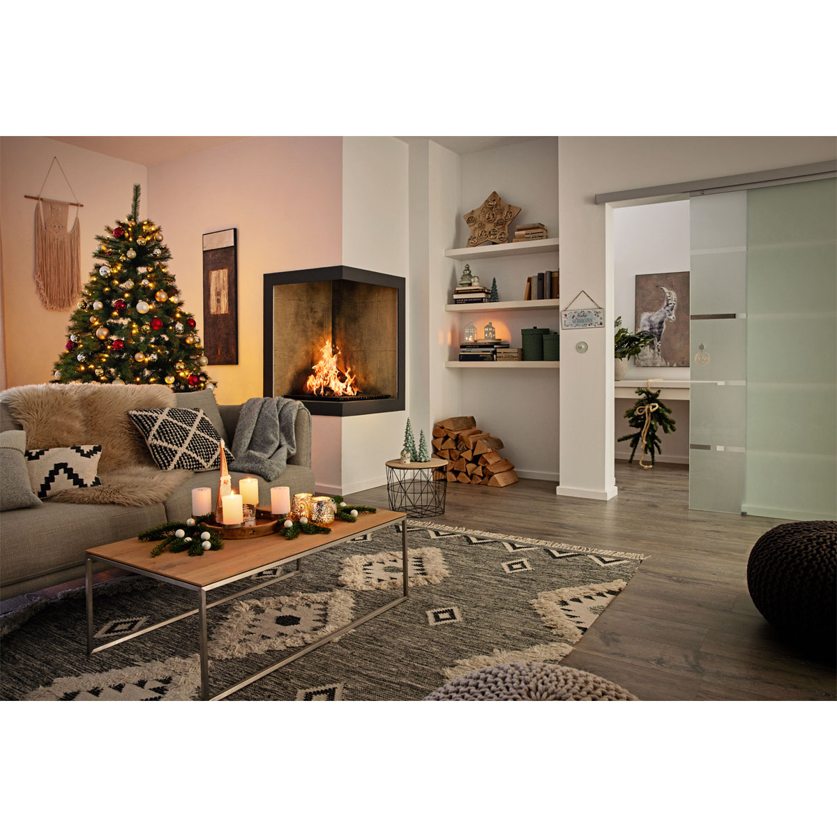 Dekofigur Santa gold Textil/Holz LxBxH 9,5 x 4,5 x 26 cm Bild 3