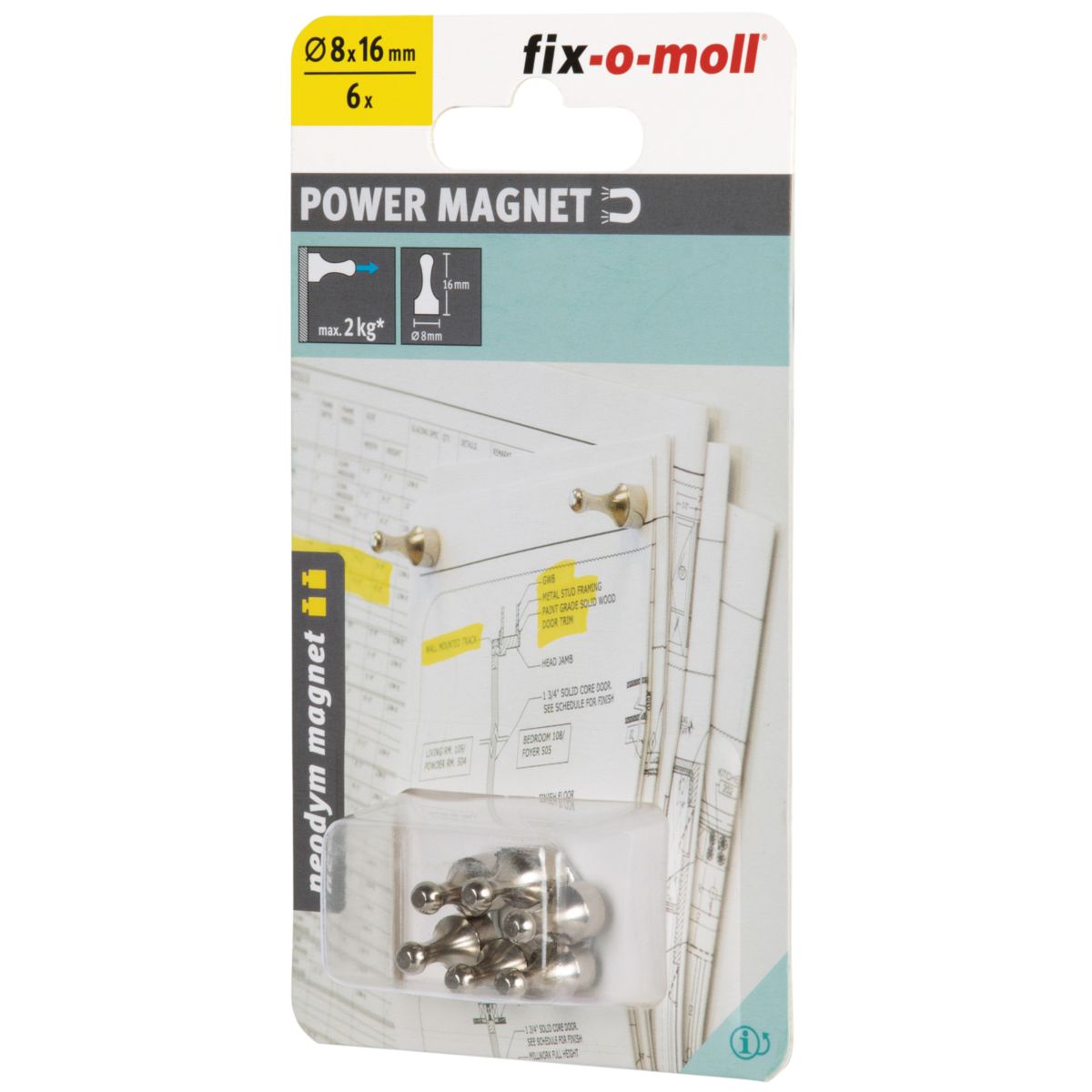 Suki Magnetkegel Neodym Ø 8 x 16 mm, silber Bild 4