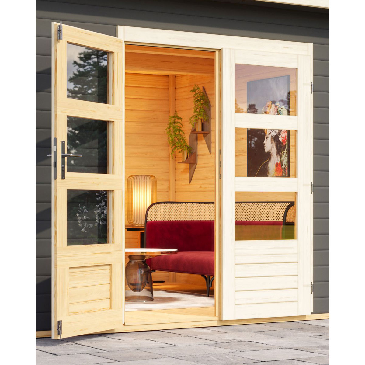 Karibu  Gartenhaus Northeim 5 terragrau 40 mm Bild 5