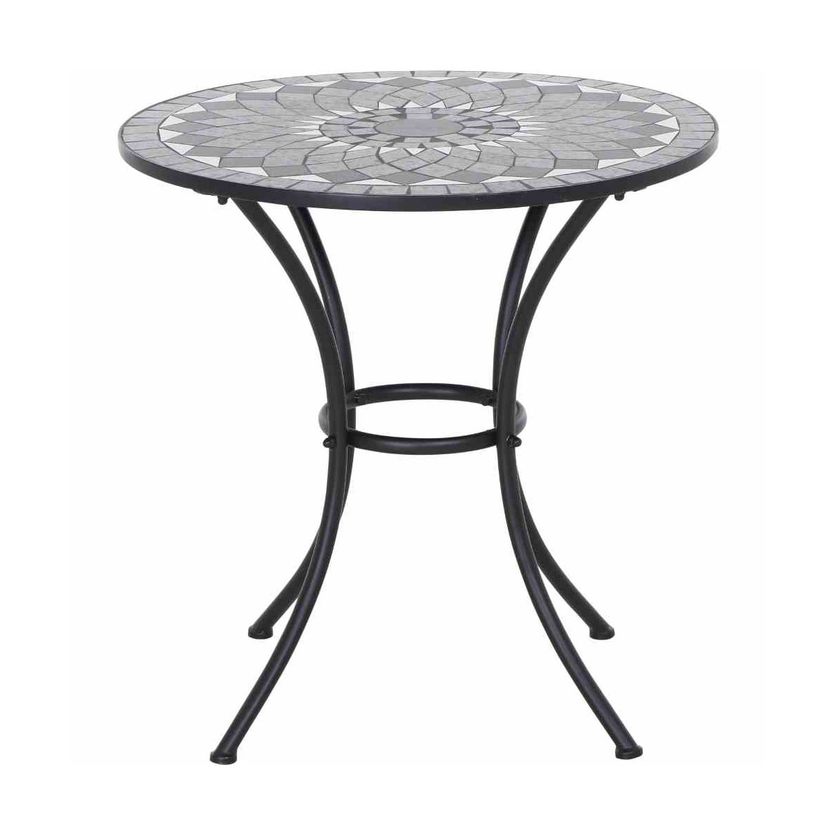 Siena Garden Bistrotisch Como 60 x 71 cm Gestell Stahl schwarz Bild 2