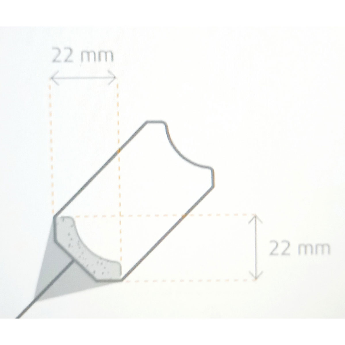 Specht  Hohlkehlleiste weiß 260 x 2,2 x 2,2 cm Bild 2