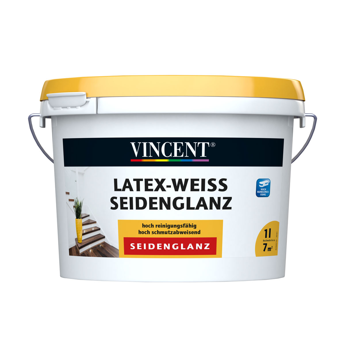 Vincent Latex-Weiß Seidenglänzend 1 L Bild 1