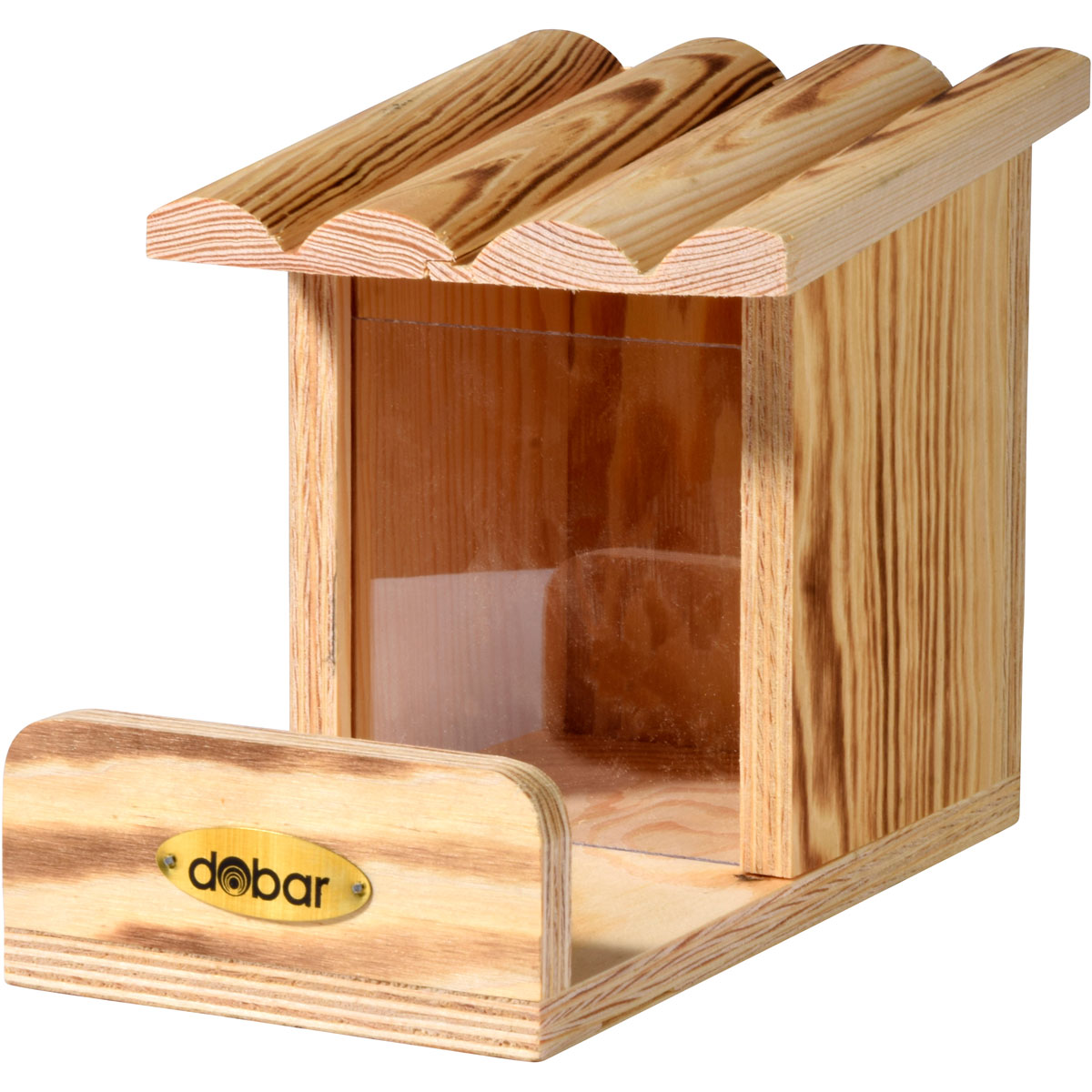 dobar Eichhörnchen-Futterstation 15 x 17 x 24 cm Kiefer geflammt