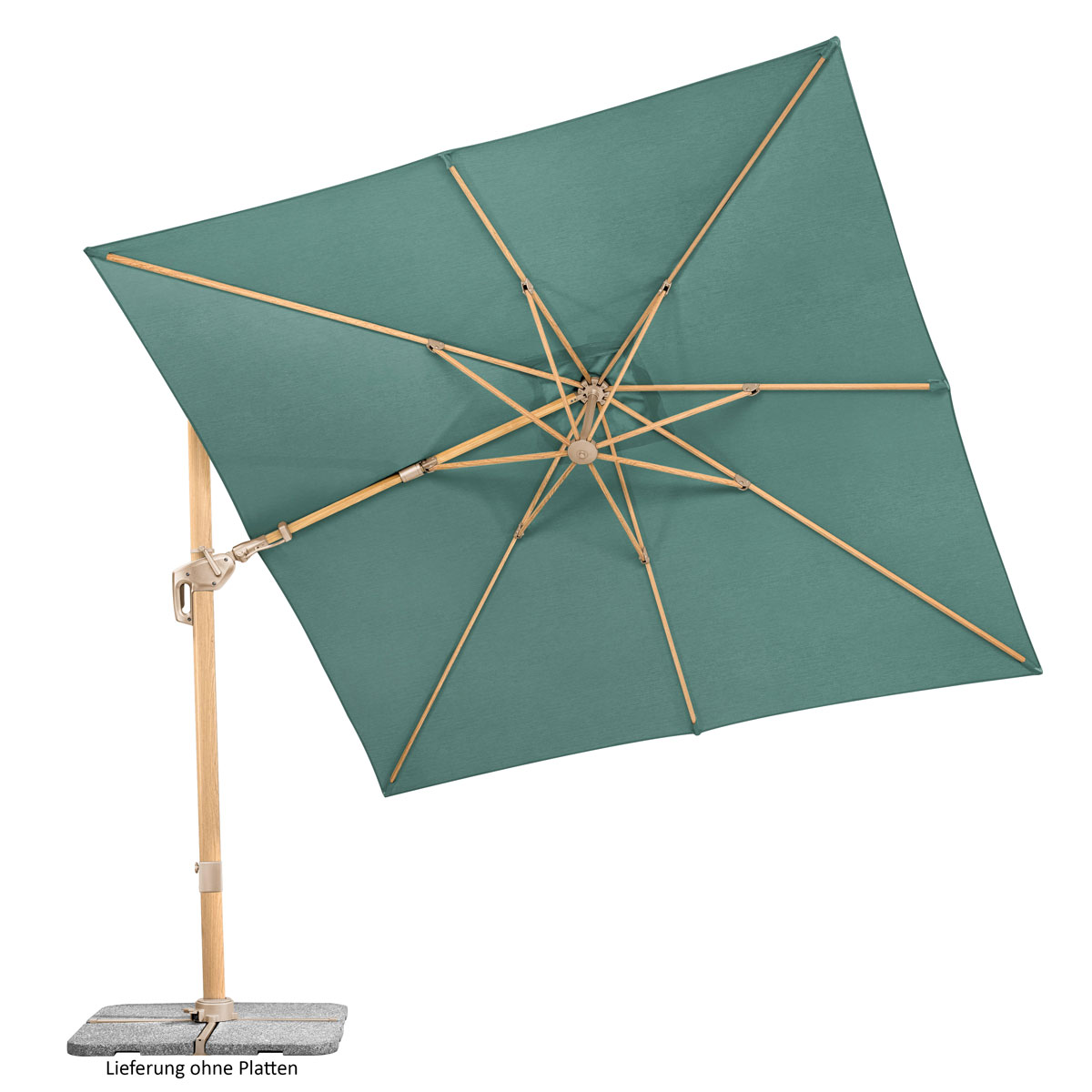 Schneider Schirme Ampelschirm Rhodos Twist Loft grün ca 300 x 300 cm Bild 1