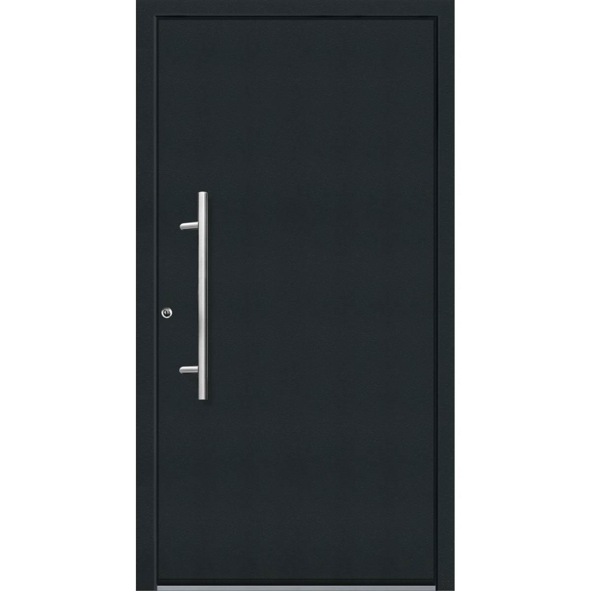 Aluminium Sicherheits-Haustür Latina Superior 60 mm anthrazit 110 x 210 cm Anschlag links inkl Griffset