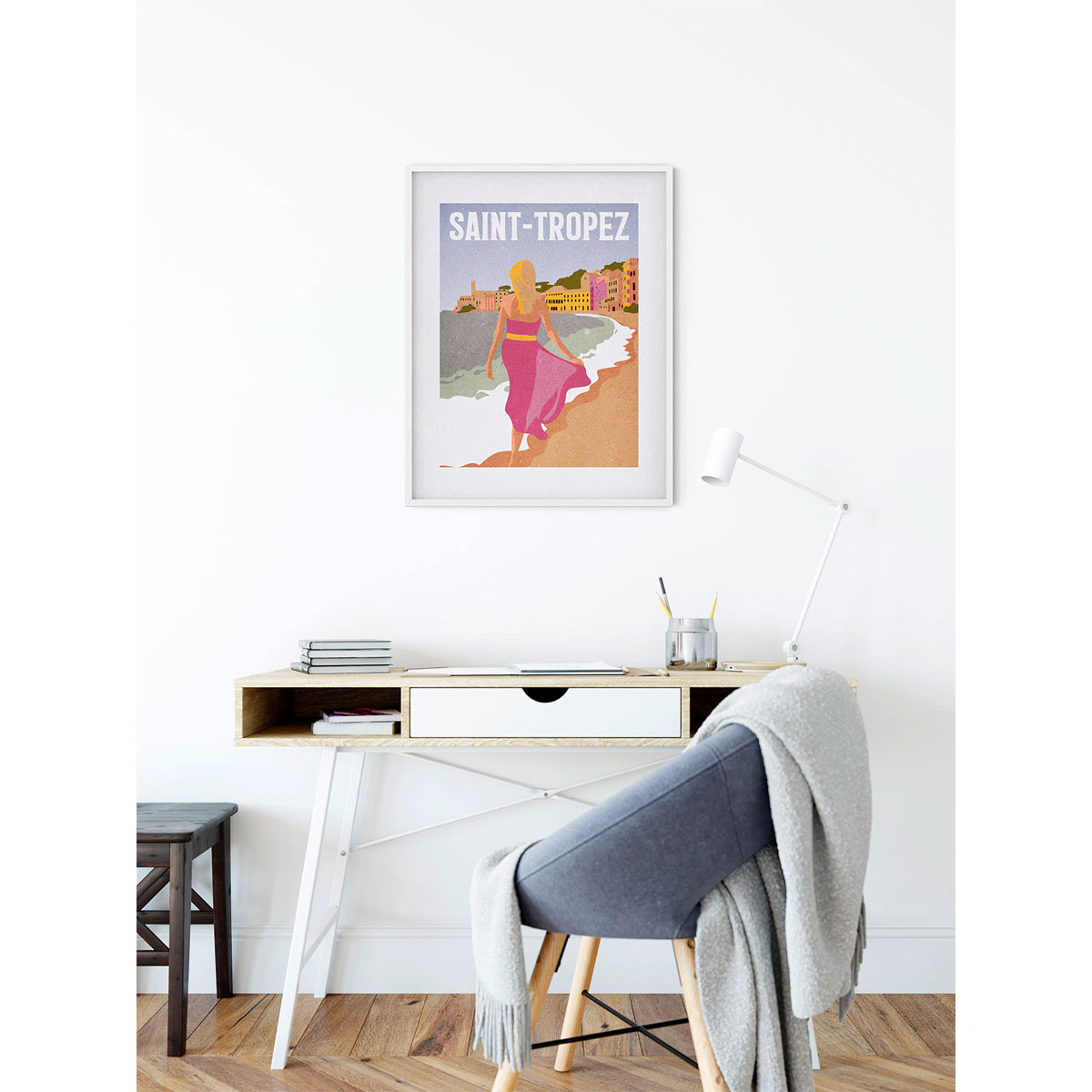 Komar  Wandbild Vintage Travel Saint-Tropez 40x50 cm