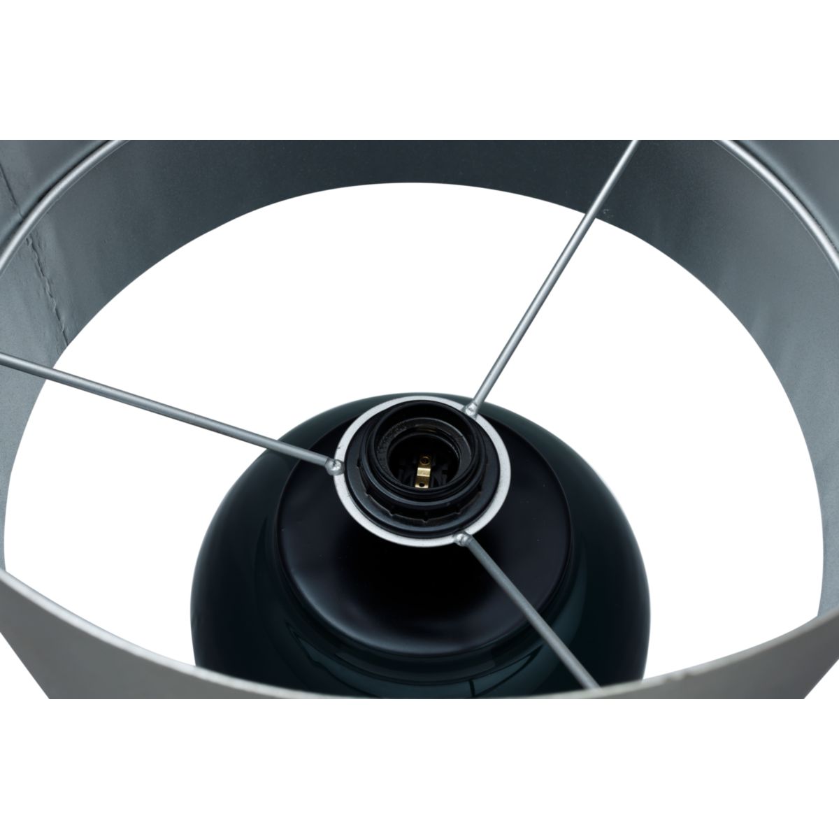 Tischlampe Art Deco 725 dunkelgrün silber Bild 4