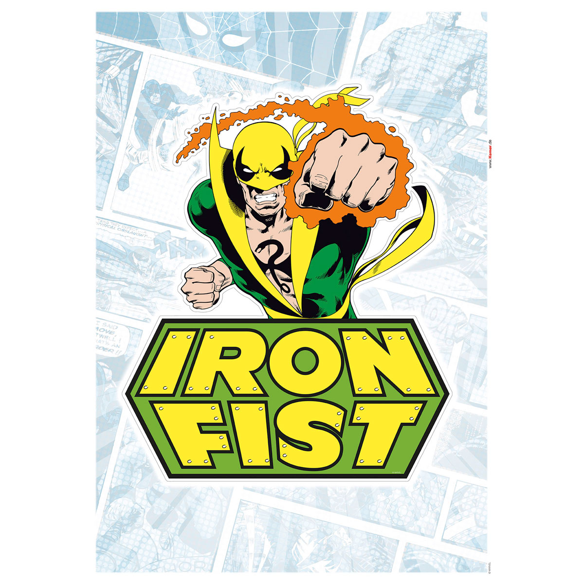 Komar  Wandtattoo Iron Fist Comic 50x70 cm Bild 2