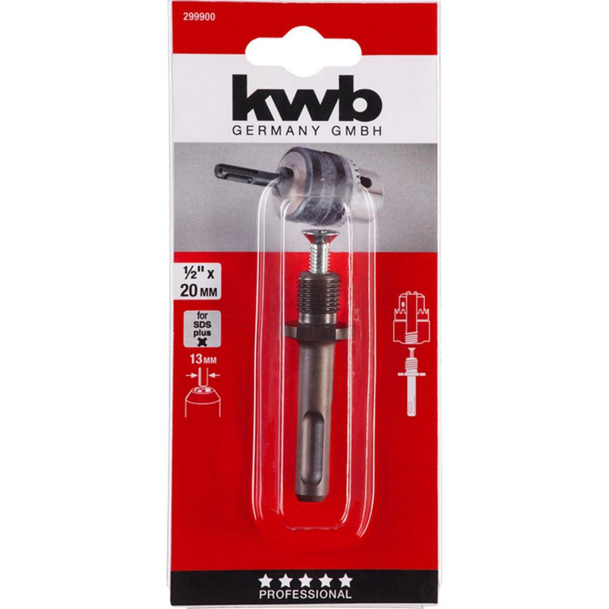 kwb  Aufnahmeschaft SDS plus für Bohrfutter Bild 2