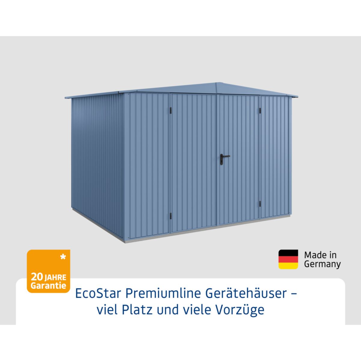 EcoStar  Gerätehaus Trend-STyp 3RAL5014 2 flg Bild 2