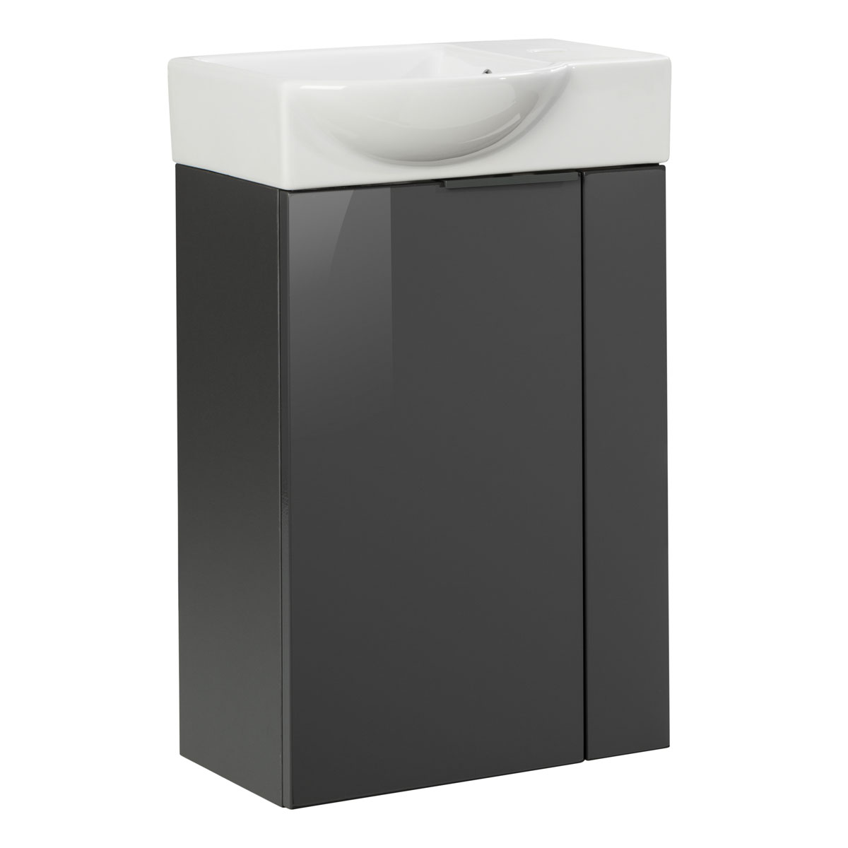 Fackelmann  Gäste-WC Waschtischunterschrank links SBC 440 x 600 x 243 mm anthrazit Bild 4