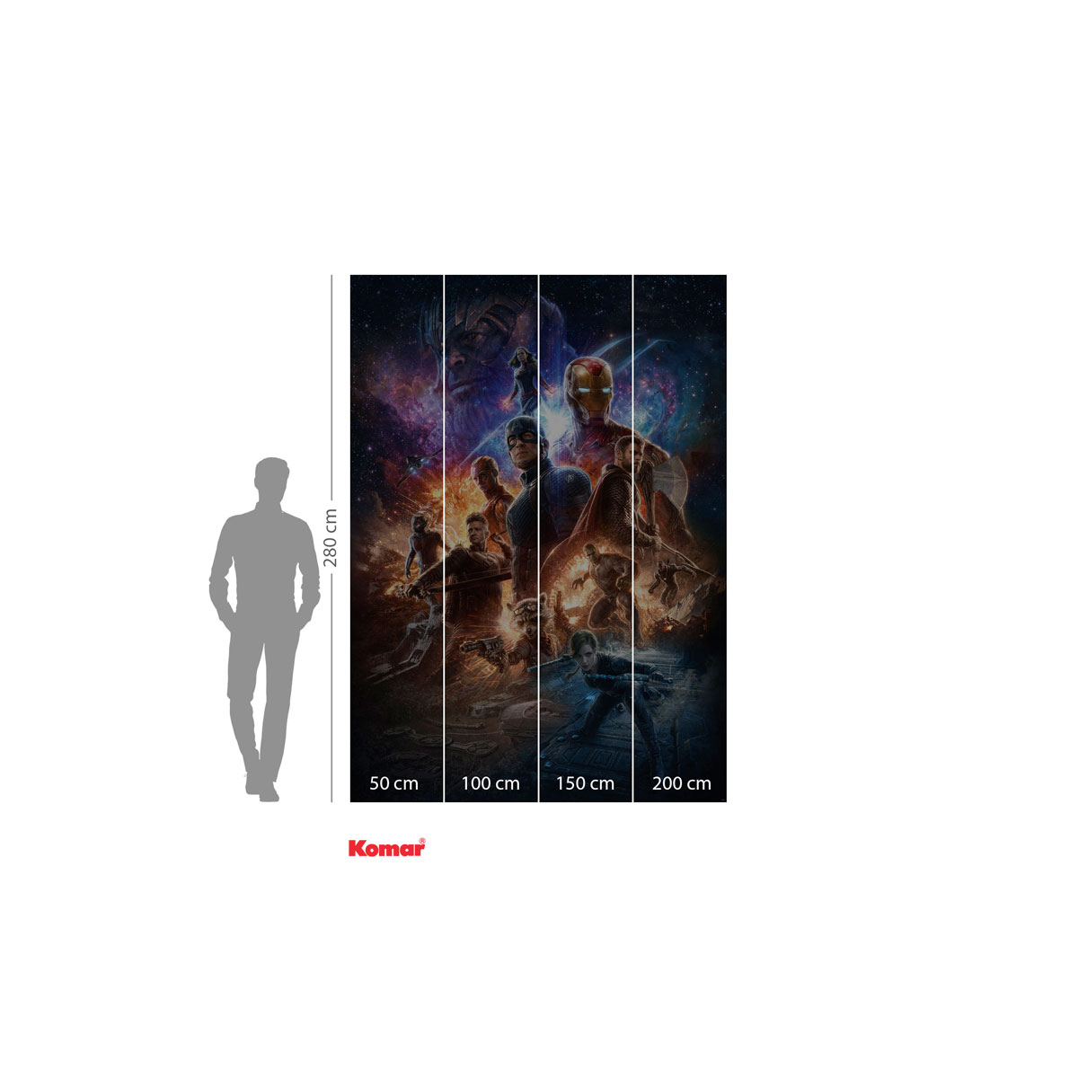 Komar  Vlies Fototapete Avengers Battle of Worlds 200x280 cm Bild 3