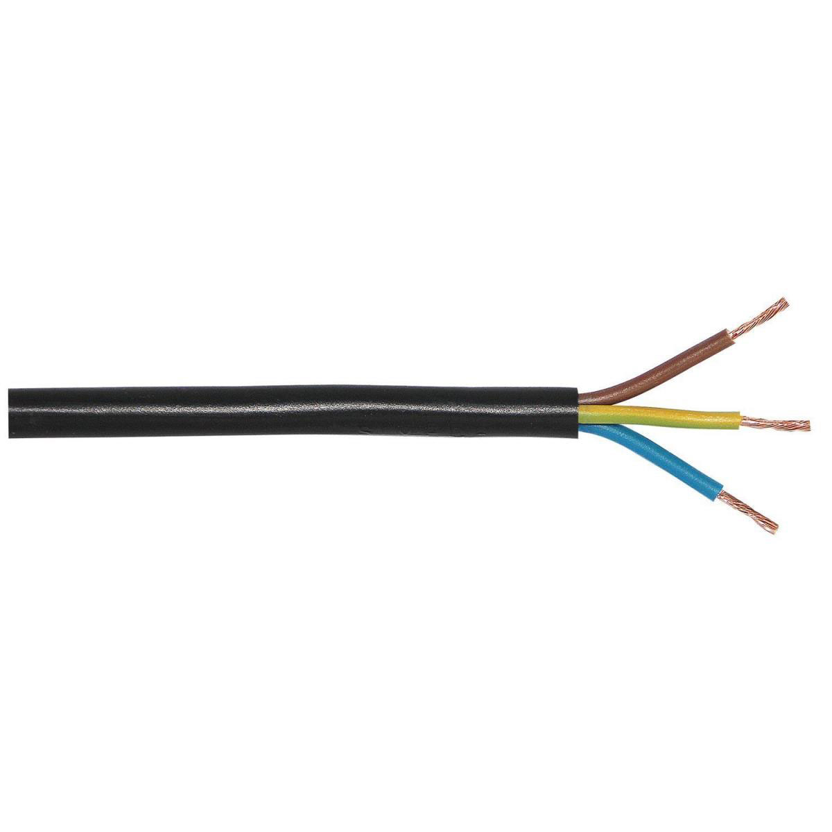 Schlauchleitung H03VV-F 3G0,75 schwarz 5 m