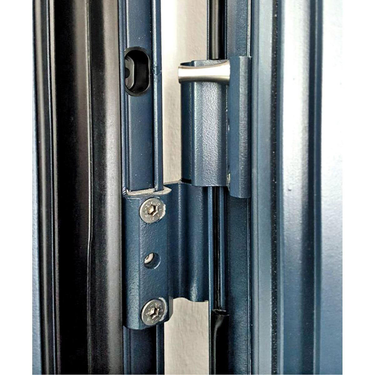 Aluminium-Sicherheitshaustür Rom Superior 60 mm grau 100 x 200 cm Anschlag rechts inkl Griffset Bild 5