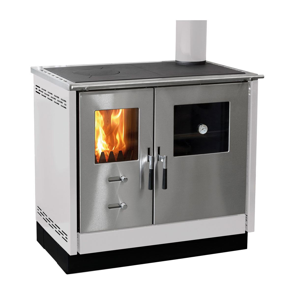 FIREFIX  Küchenherd Maas Stahl weiß emailliert