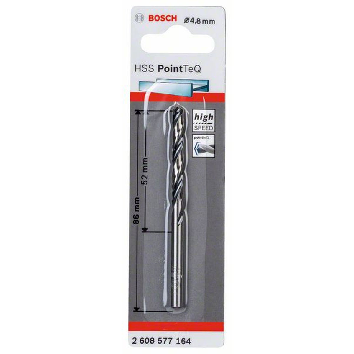 Bosch HSS-Spiralbohrer PointTeQ 4,8 mm
