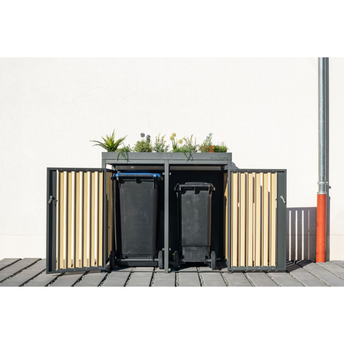 Westmann Mülltonnenbox Planta 2x 240 L 84x134x124,5 cm Bild 4