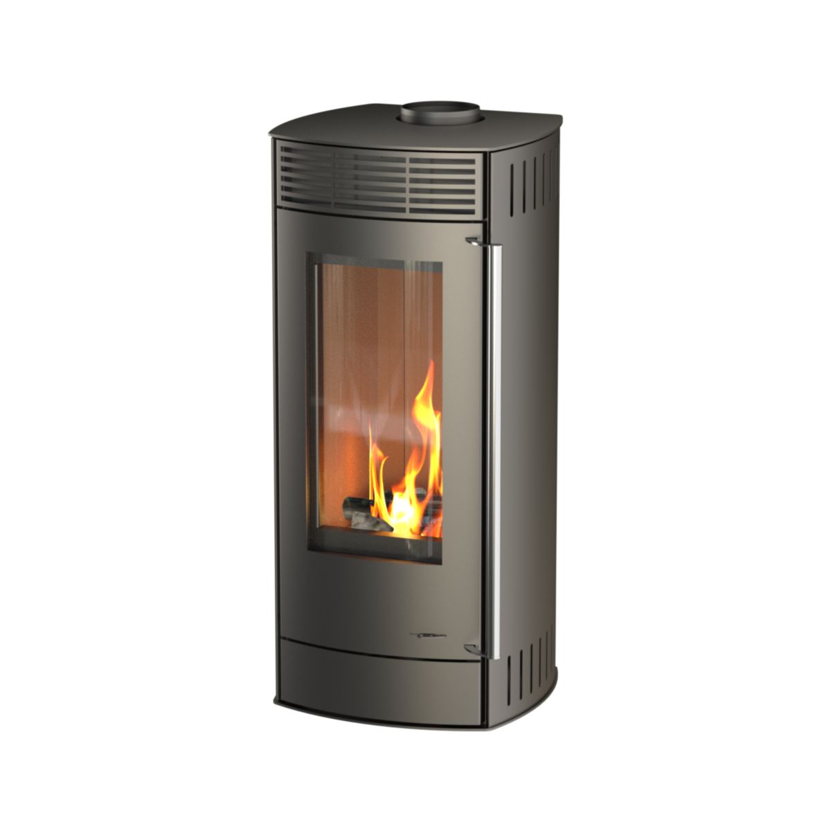 Thermia Kaminofen Alpha Stahl, grau, 6 kW
