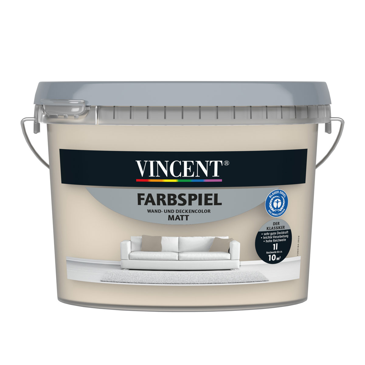 Vincent  Wandfarbe Farbspiel Linde matt 1 L