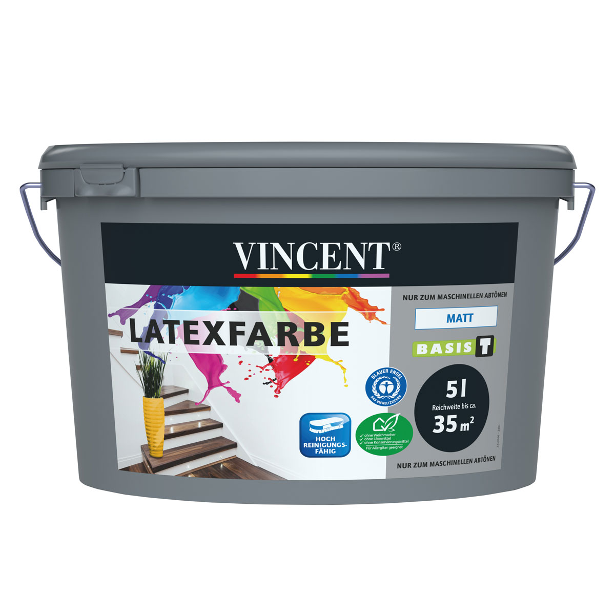 Vincent  Wandfarbe Latexfarbe Mix It matt 5 L Bild 1