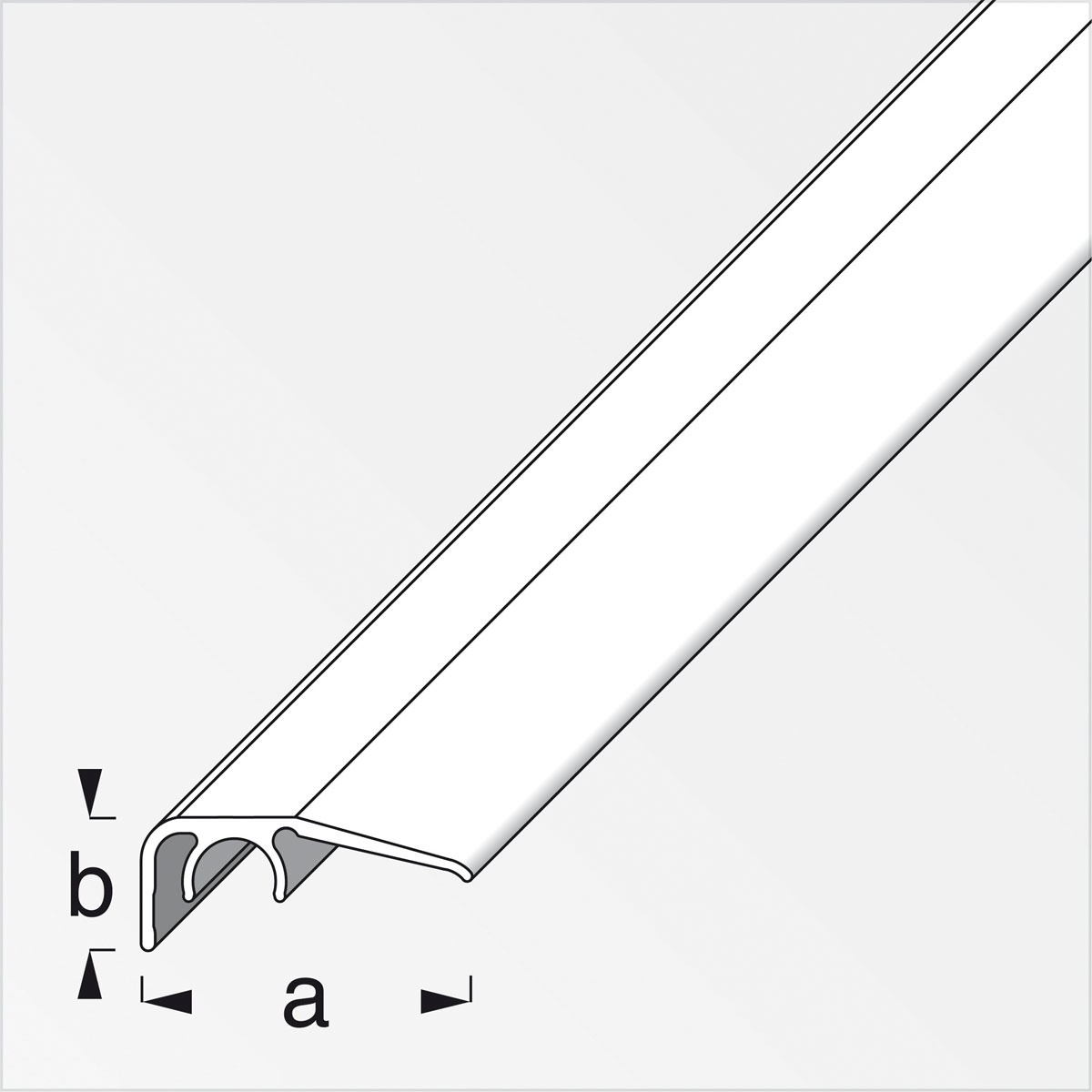Alfer Abschluss-Profil Clipstech 12,5 mm 1m dunkelgrau Bild 2