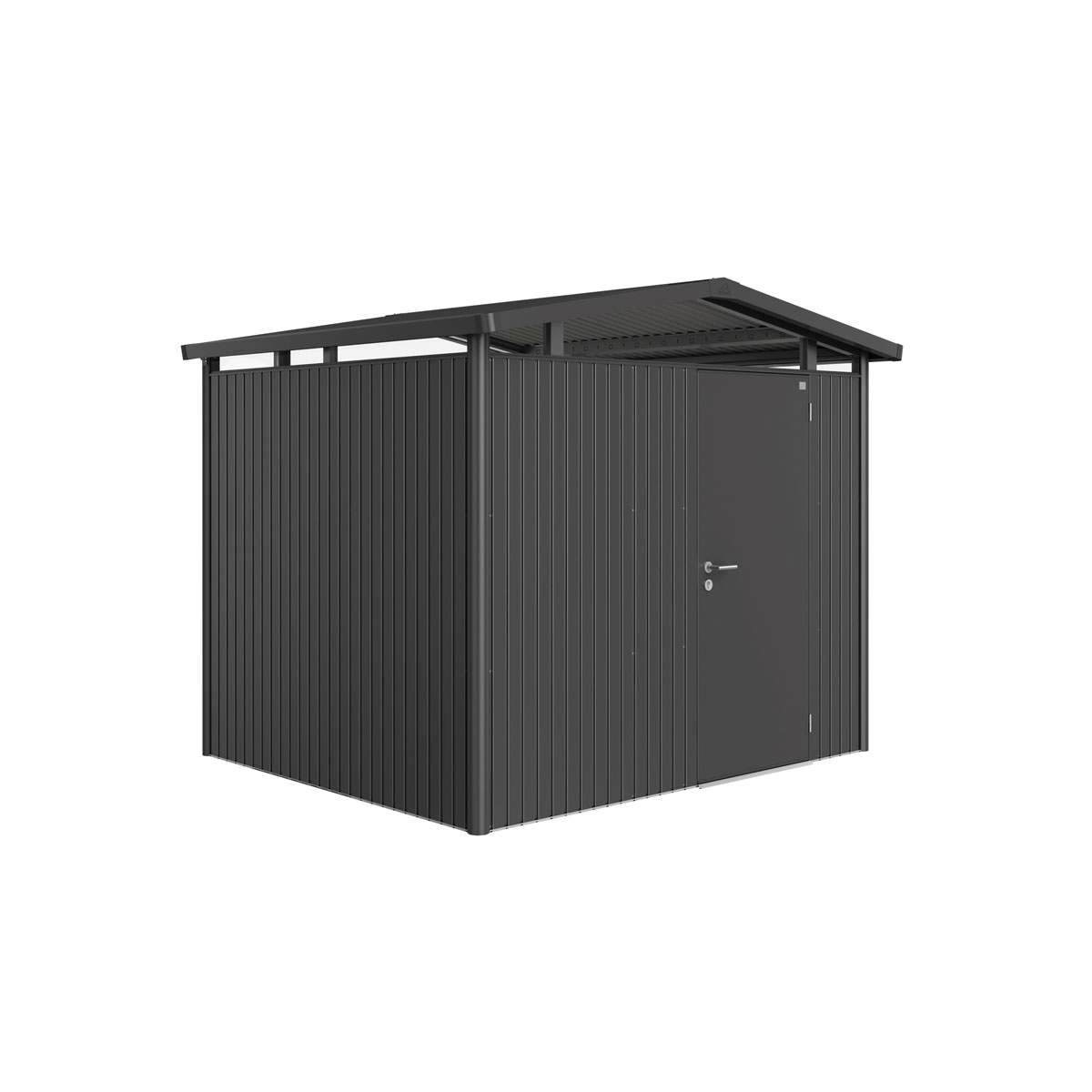 Biohort Gerätehaus Panorama Größe P3 quarzgrau- meallic mit Standardtür