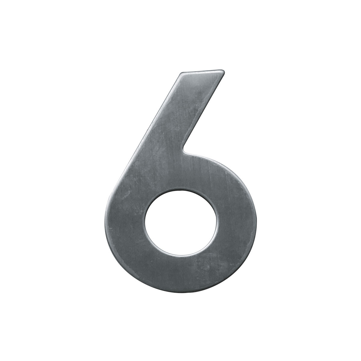 Alpertec Edelstahl-Hausnummer 6 satiniert