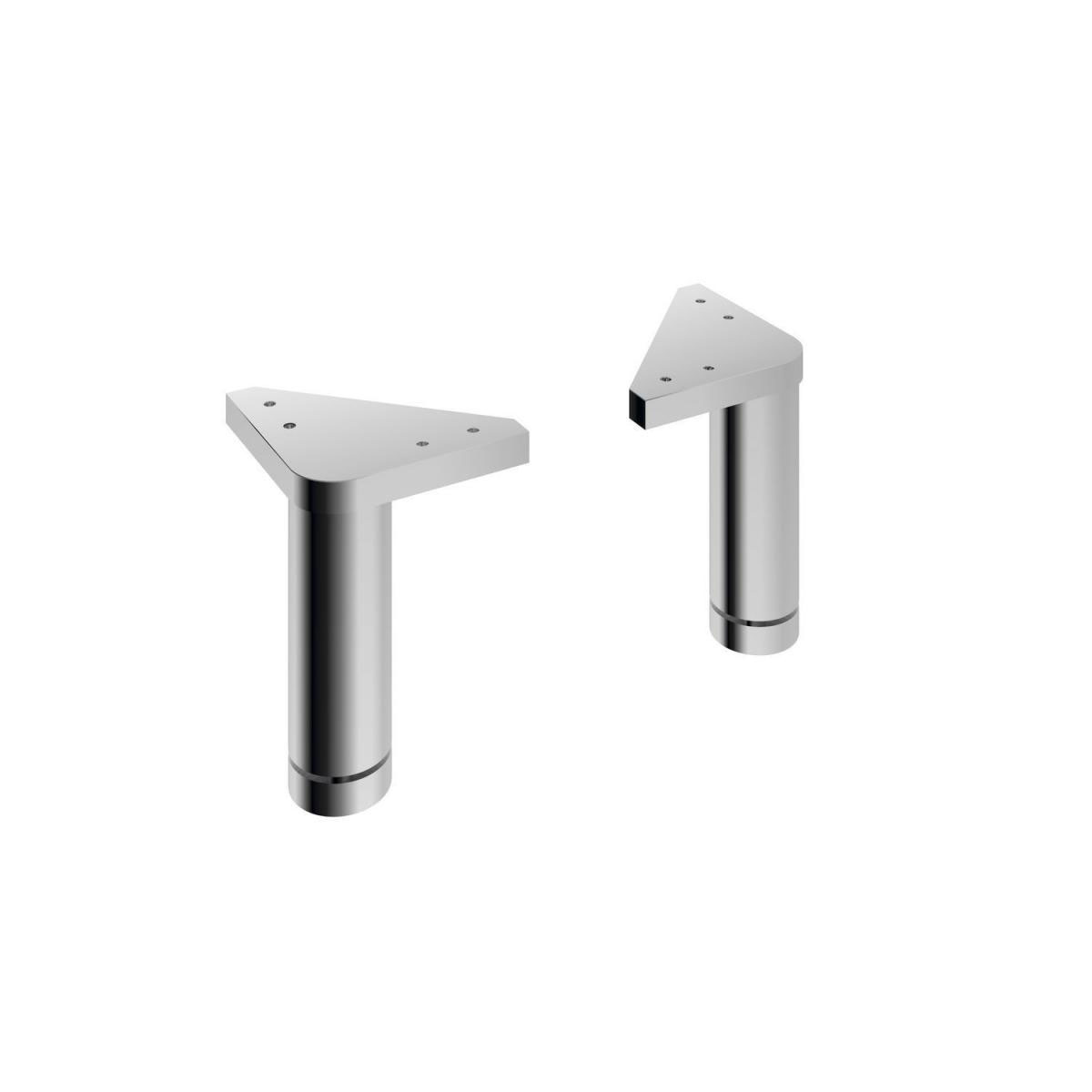 Pelipal 2er-Fuß-Set rund 10 cm chrom