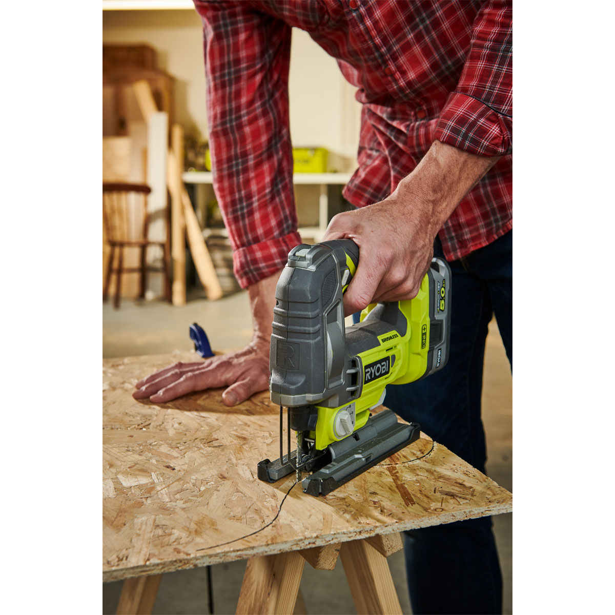 Ryobi Akku-Stichsäge R18JS7-0 ohne Akku und Ladegerät Bild 3