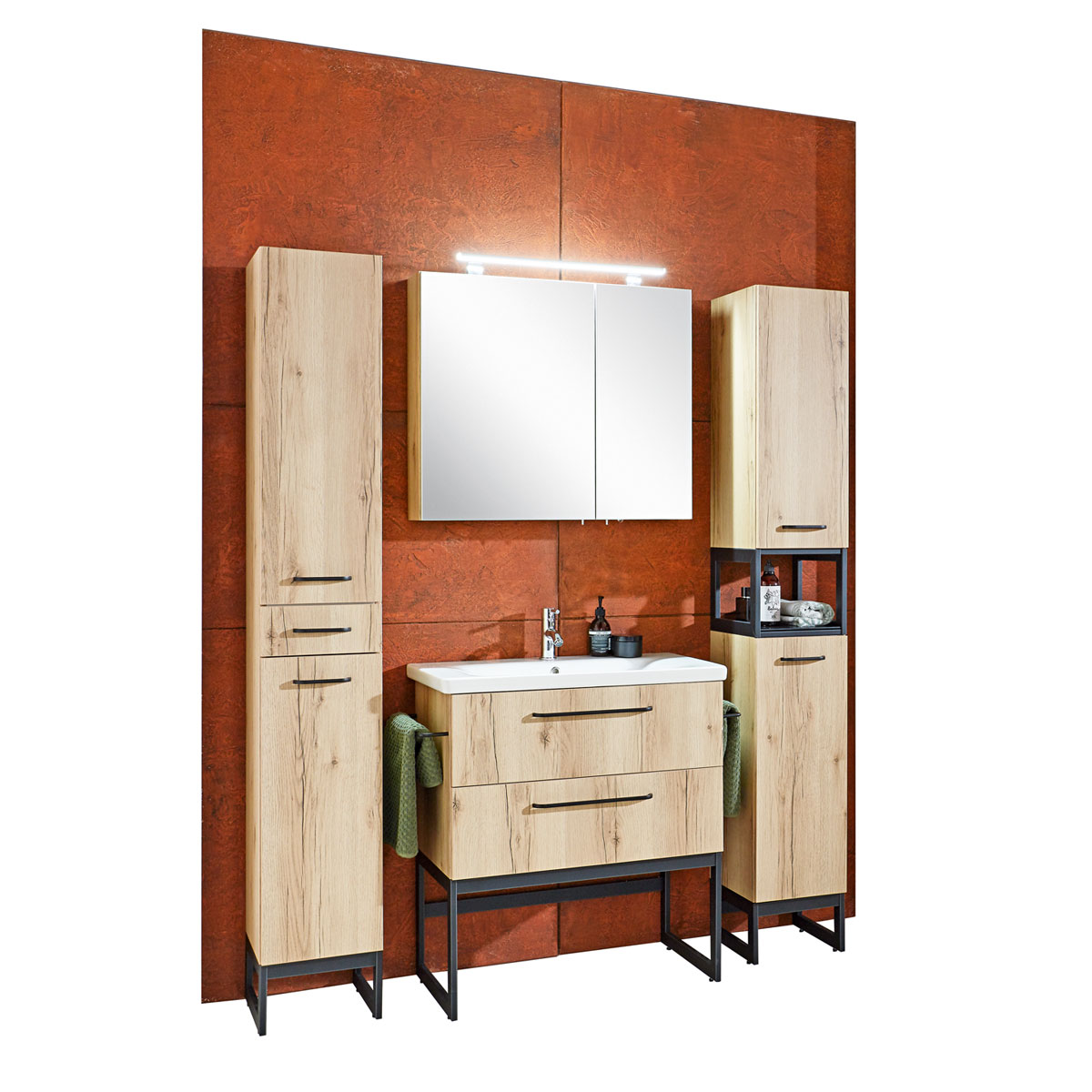 Badmöbel-Set Visby Wildeiche Bild 1