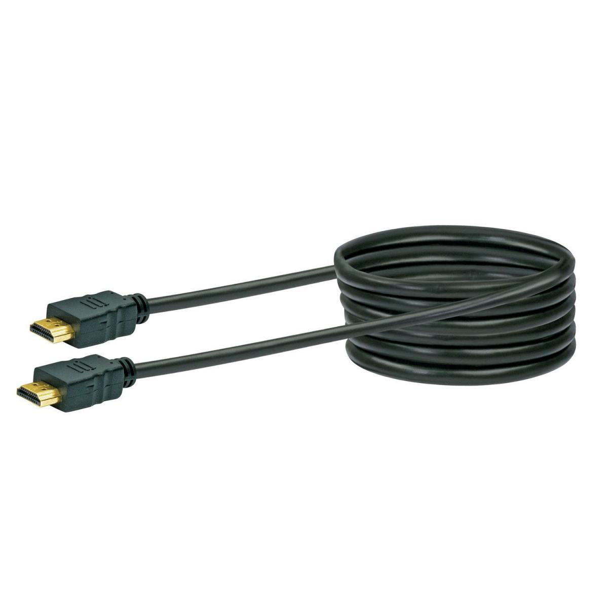 Schwaiger HDMI-Kabel mit Ethernet 3m schwarz Goldkante