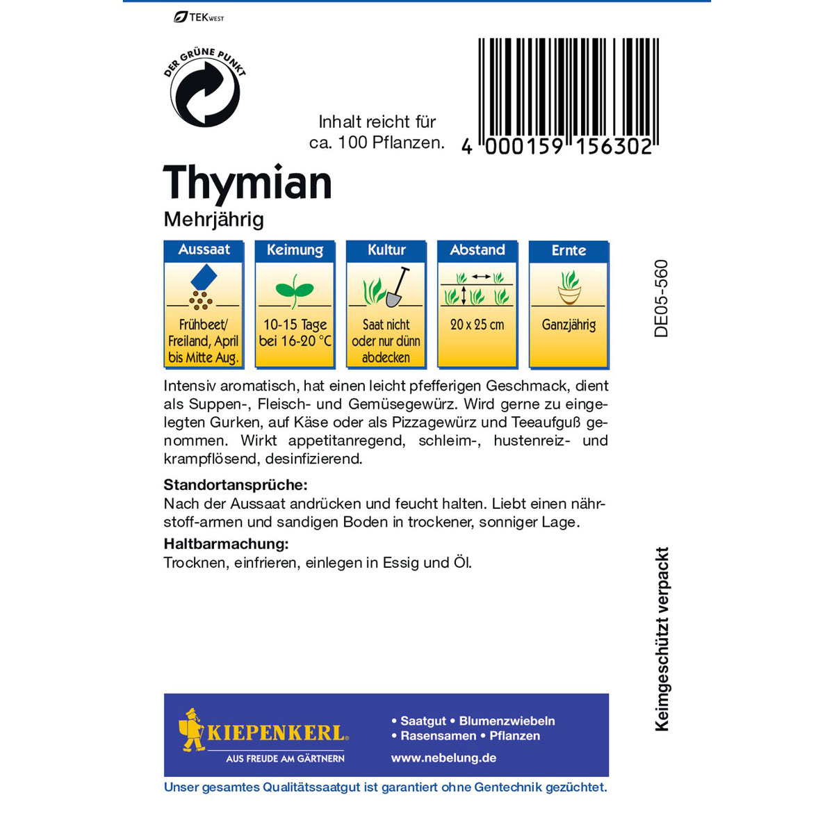 Kiepenkerl Thymian mehrjährig Bild 3