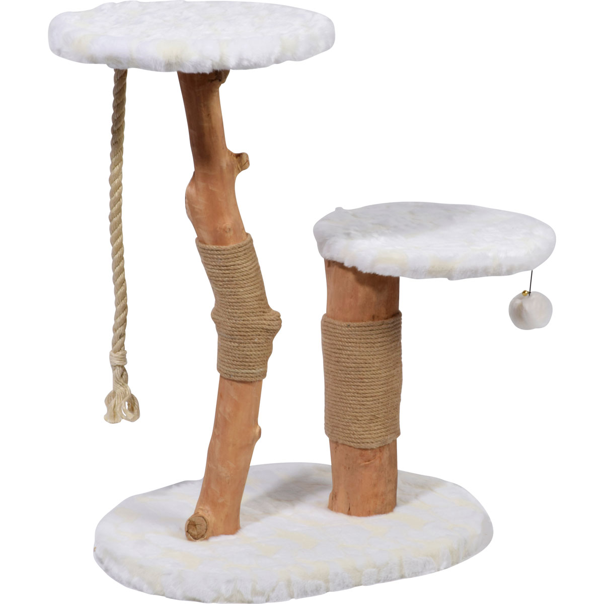 dobar Kratzbaum Holly 60 x 86 x 40 cm weiß