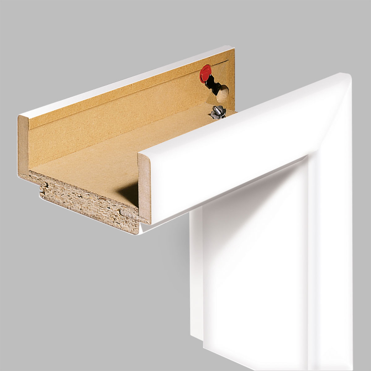 Borne Komplett-Zarge 198,5 x 61 x 20 cm CPL weiß links Bild 2