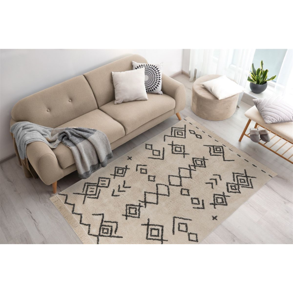 Mylen 325 Creme / Schwarz 160cm x 230cm Bild 2