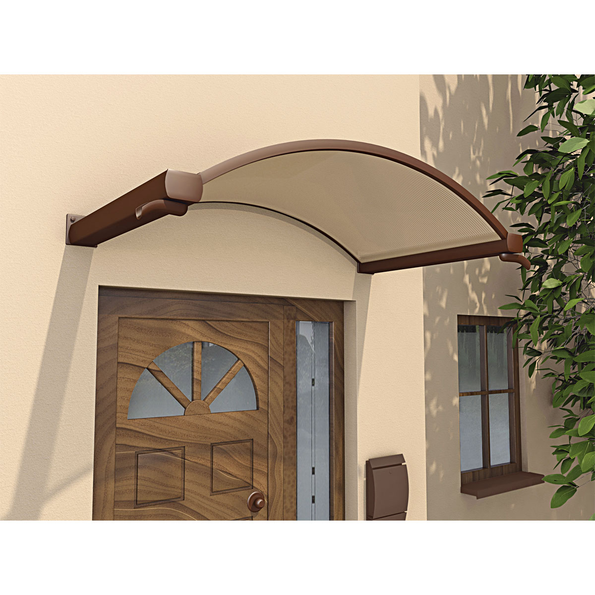 Durabil Rundbogenvordach Typ NO bronze braun 160 x 90 x 30 cm Bild 2