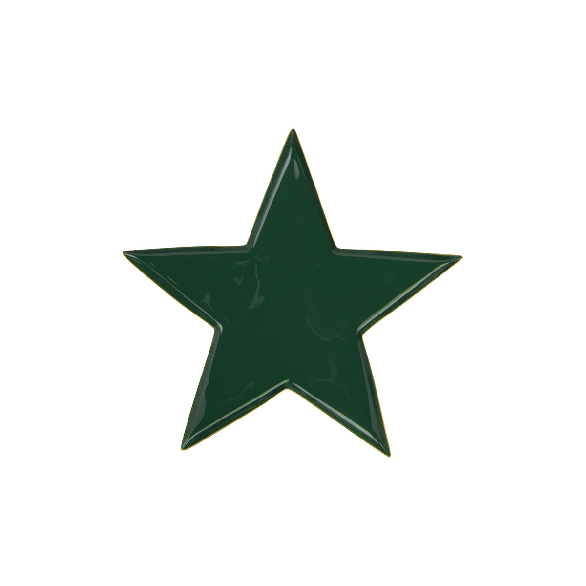 Emaille-Tablett Stern grün gold Metall 20 x 1 x 20 cm Bild 1