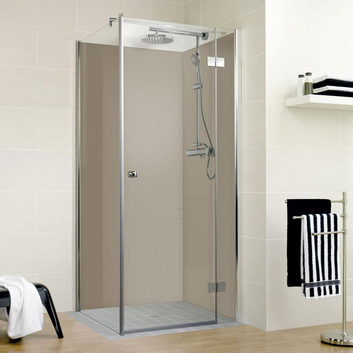 Schulte Duschrückwand Decodesign-Set über Eck 900 x 2100 mm taupe