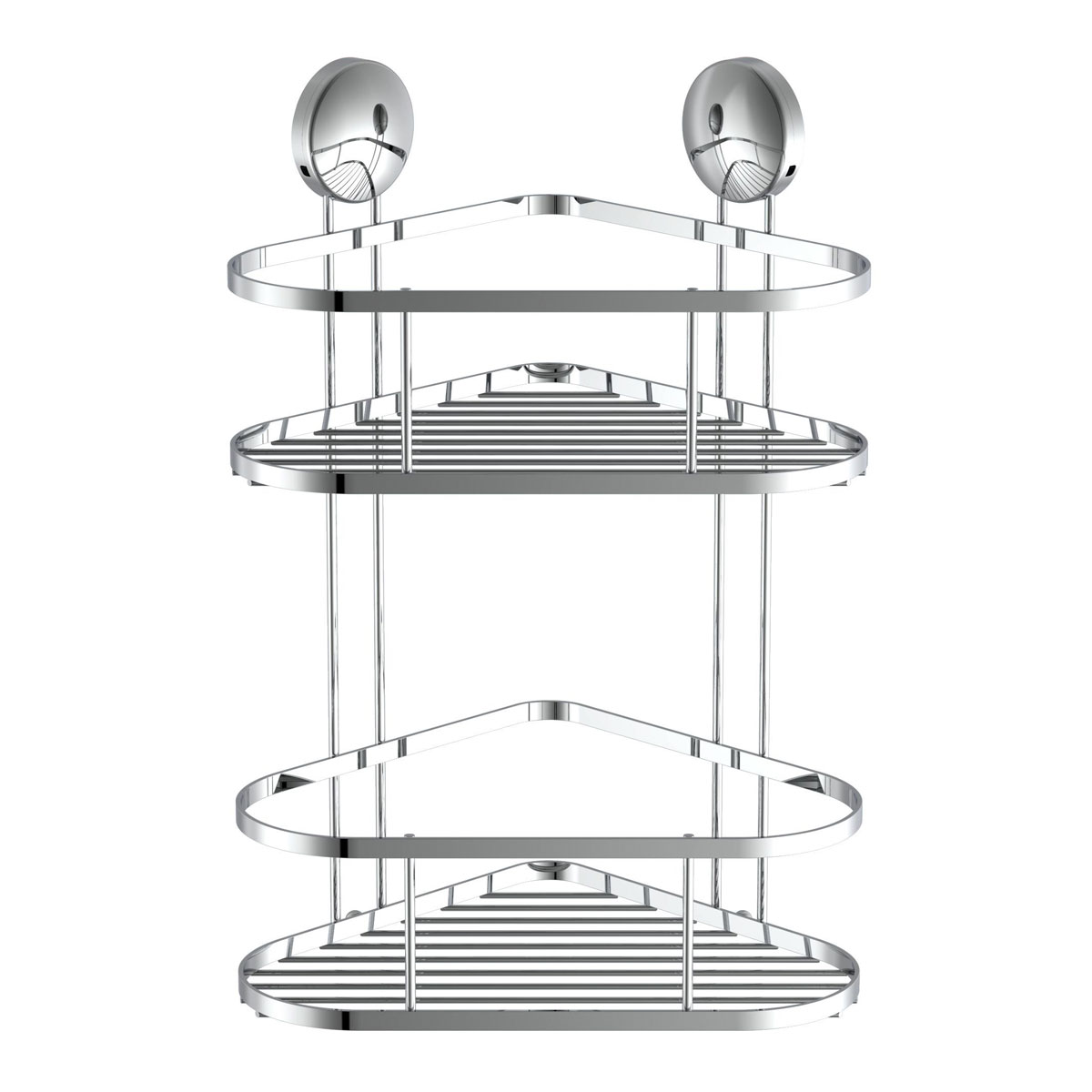 Schütte Dusch-Eckablage 2 Etagen Chrom zum Kleben oder Schrauben
