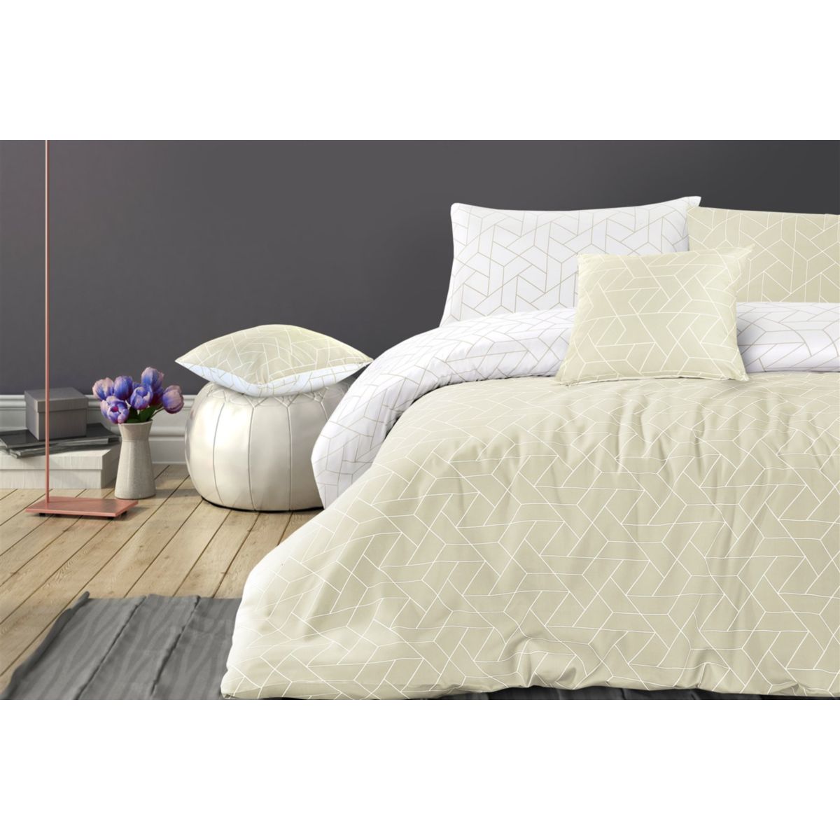 Bettwäsche Florence 125-GB Beige 260cm x 220cm Bild 3