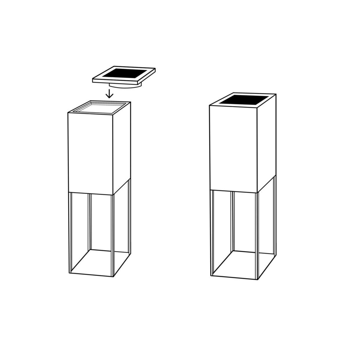 Garden Pleasure Licht-Dekosäule VIVIAN Stahl, grau, pulverbeschichtet Bild 11