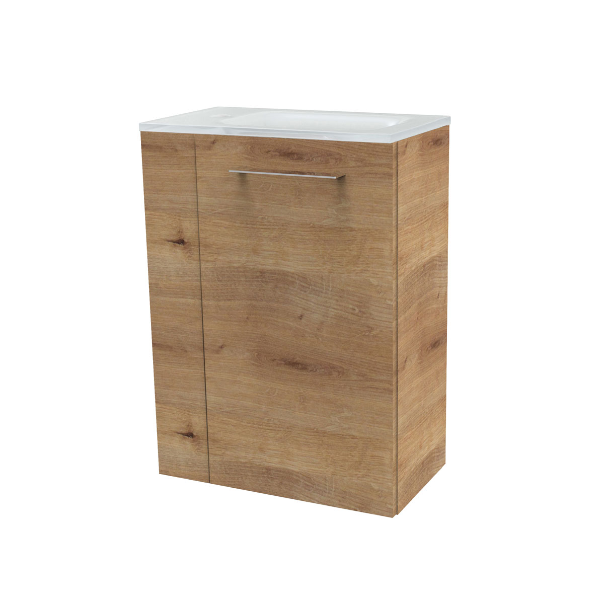 Fackelmann  Gäste-WC Waschtischunterschrank rechts SBC 440 x 600 x 243 mm AstEiche Bild 3